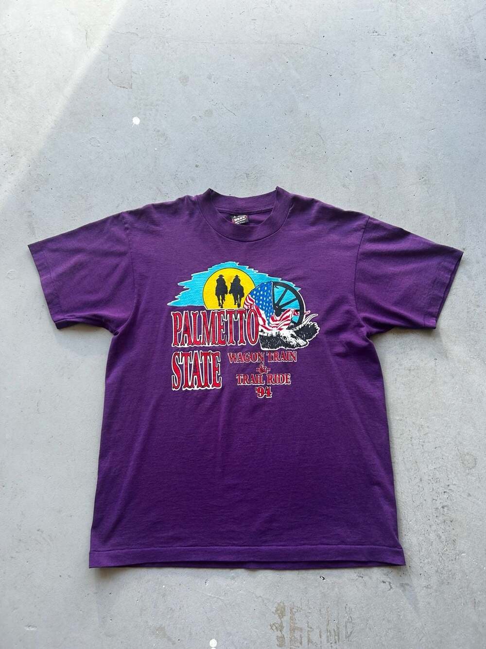 Vintage 1994 Palmetto State Wagon Train & Trail Ride T-Shirt Size Large